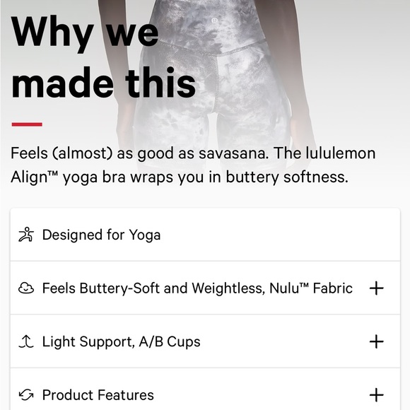 NWT ~ lululemon Align Bra A/B *Shine - Picture 7 of 14